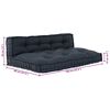 vidaXL Pallet Sofa Kissen 2 pcs Anthrazit 120 x 80 x 38 cm Stoff
