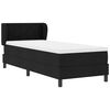 vidaXL Boxspringbett mit Matratze Schwarz 80 x 200 cm Stoff