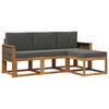 vidaXL Outdoor-Sofagarnitur mit Kissen 4 pcs Natur und Anthrazit