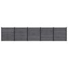 vidaXL zaunset 5 stk. 872 x 186 cm WPC und Aluminium Grau