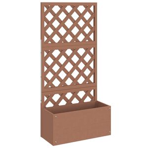 vidaXL Blumenkasten mit Rankgitter Braun 65x33x135 cm WPC