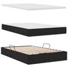 vidaXL Bett mit Stauraum und LED mit LED Schwarz 120 x 190 cm Stoff