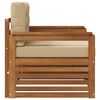 vidaXL Outdoor-Sofagarnitur Massives Akazienholz und Polyester Natur