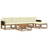 vidaXL Outdoor-Sofagarnitur 6 stk. Natur und Creme