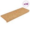 vidaXL Stufenmatten Selbstklebend Sisal-Optik 30 Stk. 65x21x4cm Sisal