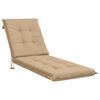 vidaXL Sonnenliege Kissen GEMERT 100 % Polyester Sand 190 x 60 x 9 cm