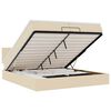 vidaXL Ottoman-Bett mit Matratzen & LEDs Creme 200x200 cm Stoff