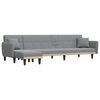 vidaXL Schlafsofa in L-Form Hellgrau 275x140x70 cm Stoff