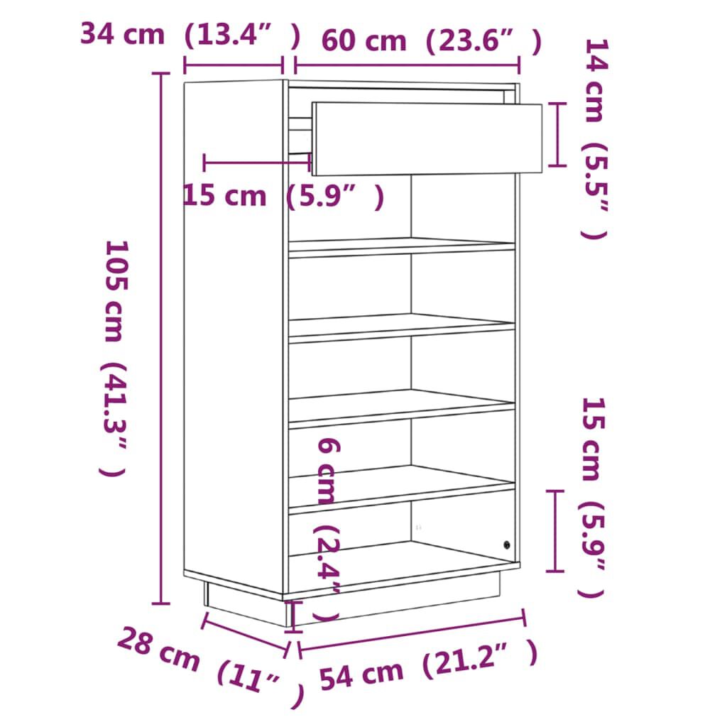 Zeller Schuhregal Aus Holz – Weiß, 70x26x33 Cm, 2 Ablagen Für Bis Zu 6 Paar Schuhe, Einfach Selbst Aufzubauen