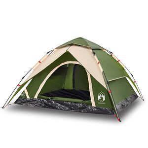 vidaXL Kuppel-Campingzelt 5 Personen Gr&uuml;n Quick Release