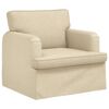 vidaXL Sofa 2 pcs Creme 144 x 80 x 85 cm Stoff
