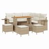 vidaXL Gartensofa-set 9 Stk. Beige Poly-Rattan