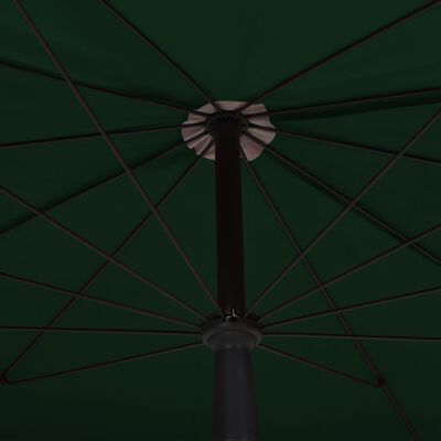 vidaXL Sonnenschirm mit Mast 200x130 cm Grün