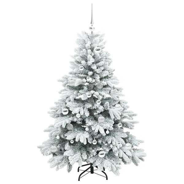 vidaXL K&uuml;nstlicher Weihnachtsbaum mit 150 LEDs Wei&szlig; 150 cm PE und PVC