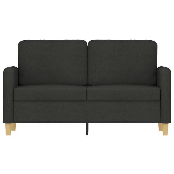 vidaXL 2-Sitzer-Sofa Schwarz 120 cm Stoff