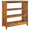 vidaXL Garten-Schrank mit Regal Natur 90 x 40 x 90cm Massivholz Akazie