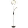 vidaXL Stehlampe 18 W Silbern 180 cm Dimmbar