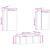 vidaXL 4-tlg. Wohnwand mit LED-Beleuchtung Sonoma-Eiche Holzwerkstoff