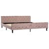 vidaXL Bettgestell Rosa Samt 200 x 200 cm