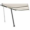 vidaXL Markise Manuell Einziehbar mit LED 350x250 cm Creme