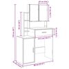 vidaXL Schminktisch mit Schrank Betongrau 80x35x132 cm