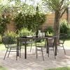 vidaXL Garten Essgruppe 5 pcs Schwarz Poly-Rattan