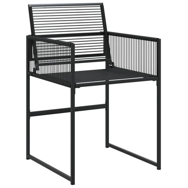 vidaXL 15-tlg. Garten-Essgruppe Schwarz Poly Rattan