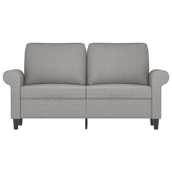vidaXL 2-Sitzer-Sofa Hellgrau 120 cm Stoff