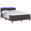 vidaXL Boxspringbett mit Matratze Dunkelbraun 140 x 190 cm Stoff
