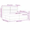 vidaXL Boxspringbett mit Matratze mit Kopfteil Blau 200 x 200 cm Stoff