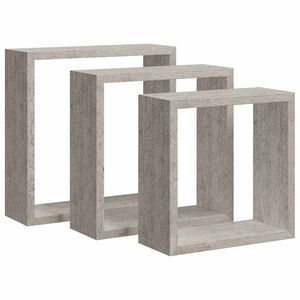 vidaXL W&uuml;rfelregale 3 Stk. Betongrau