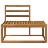 vidaXL Outdoor End Sofa Natur 91 x 63 x 73 cm Massivholz Akazie