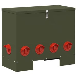 vidaXL H&uuml;hnerf&uuml;tterer Olivgr&uuml;n 60,5 x 29 x 51 cm 25 kg