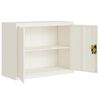 vidaXL Aktenschrank Weiß 90x40x110 cm Stahl