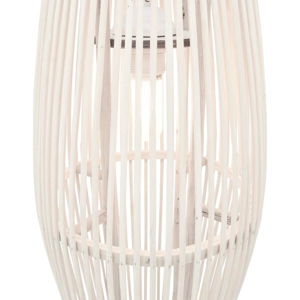 vidaXL Pendelleuchte Wei&szlig; Weide 40W 23&times;55 cm Oval E27