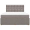 vidaXL Boxspringbett mit Matratze Taupe 180x200 cm Stoff