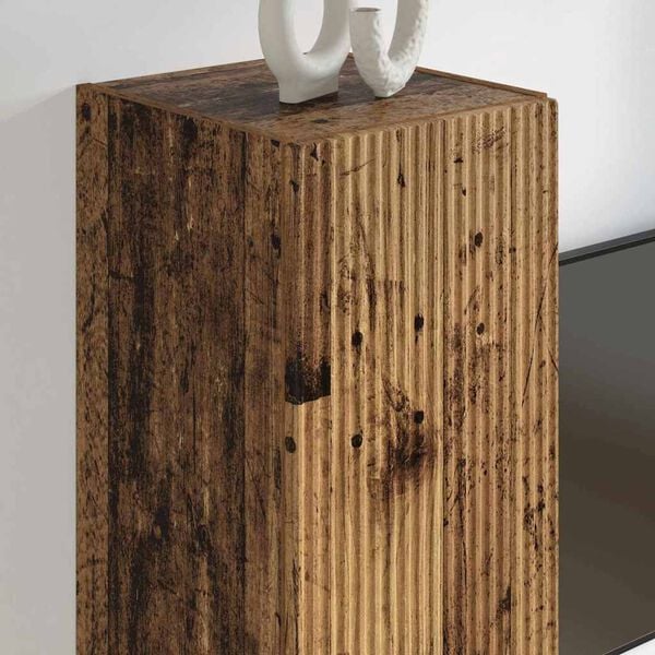 vidaXL TV-Wandschrank 2 pcs Altholz 30 x 31 x 100 cm Holzwerkstoff