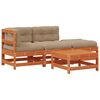 vidaXL Garten-Lounge-Set 4 Stk. Wachsbraun Massives Kiefernholz