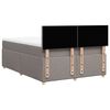 vidaXL Boxspringbett mit Matratze Taupe 140x200 cm Stoff