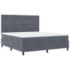 vidaXL Boxspringbett mit Matratze Dunkelgrau 180 x 200 cm Stoff