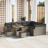 vidaXL Gartensofa-set 12 pcs Grau Poly-Rattan