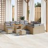 vidaXL Gartensofa-set 13 pcs Beige Poly-Rattan