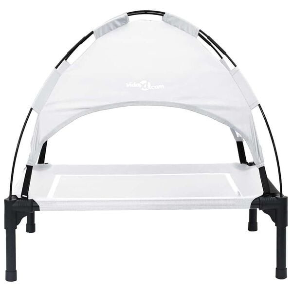 vidaXL Hundebett Silber Grau 63 x 49,5 x 60 cm Stahl
