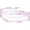 vidaXL Boxspringbett mit Matratze Rosa 140x220 cm Samt