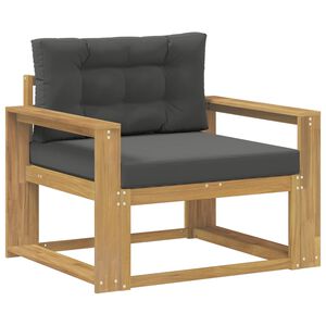 vidaXL Outdoor Mittelsofa Polyester Wei&szlig;