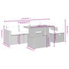 vidaXL 6-tlg. Garten-Sofagarnitur mit Kissen Schwarz Poly Rattan