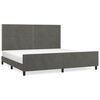 vidaXL Bettgestell ohne Matratze Dunkelgrau 200x200 cm Samt