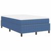 vidaXL Boxspringbett Blau und Wei&szlig; 120 x 190 cm Cordstoff