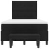 vidaXL Boxspringbett mit Matratze Schwarz 120 x 200 cm Stoff