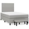vidaXL Boxspringbett mit Matratze Hellgrau 120x190 cm Stoff